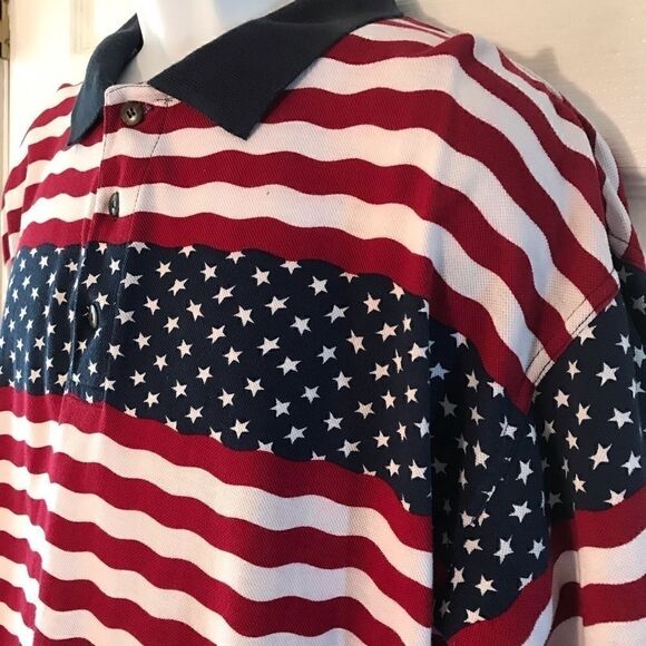 American Impact Size Large Patriotic Polo - Picture 4 of 6